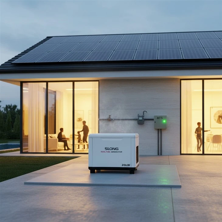Générateur de secours silencieux multi-carburant pour les maisons et les sites éloignés avec compatibilité gaz naturel GPL et essence